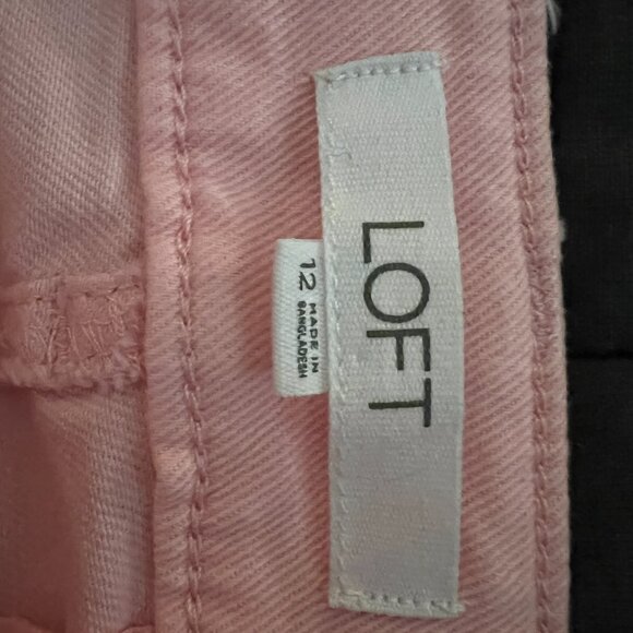 Loft Palmer Wide Leg Crop Pants in Twill - Picture 3 of 3